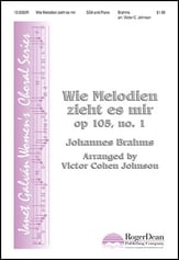Wie Melodien Zieht Es Mir SSA choral sheet music cover